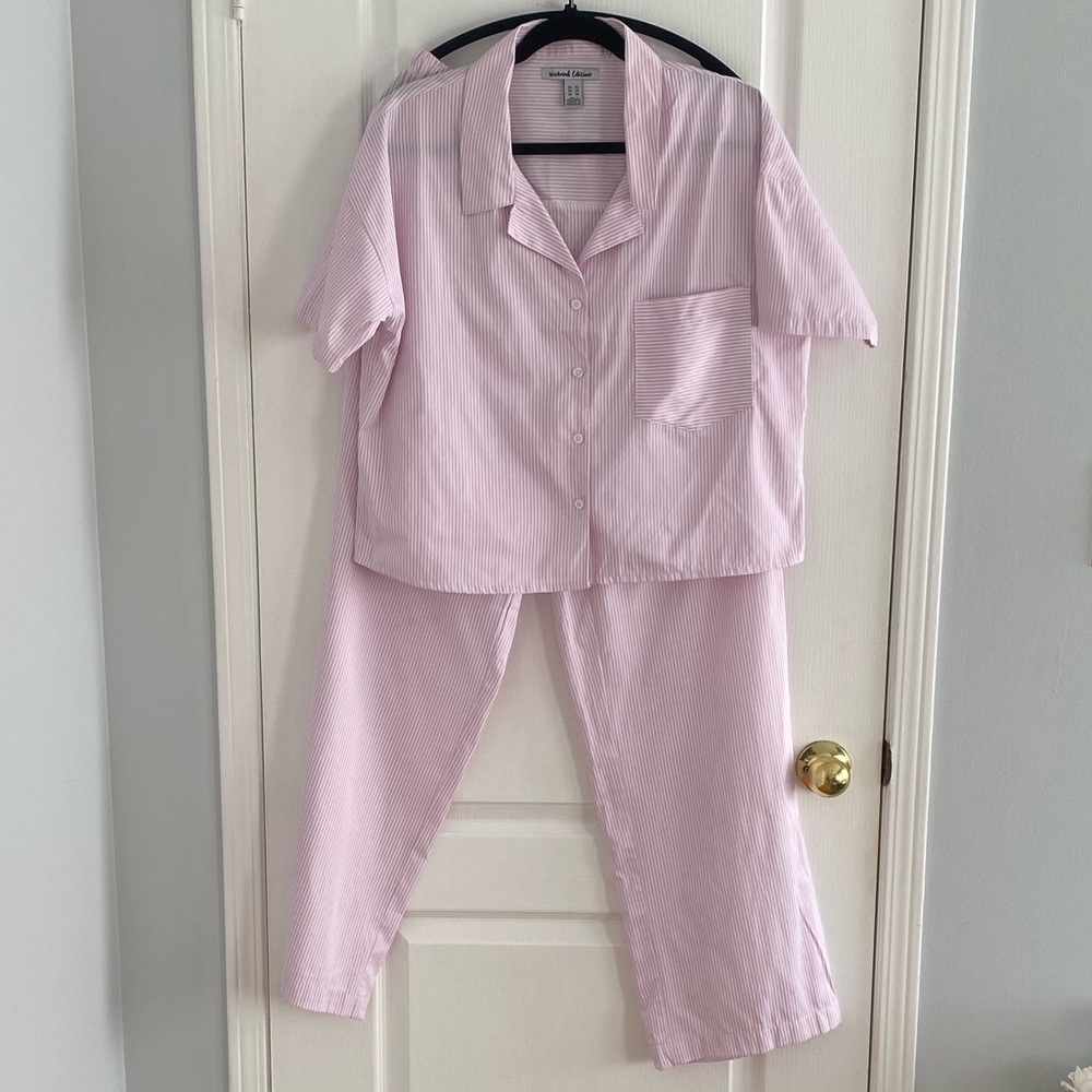 Pink Striped Women's Pj Set